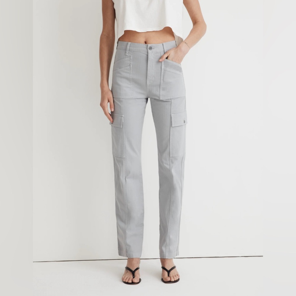 Madewell Garment-Dyed '90s Straight Cargo Pant size 30 in solstice gray!